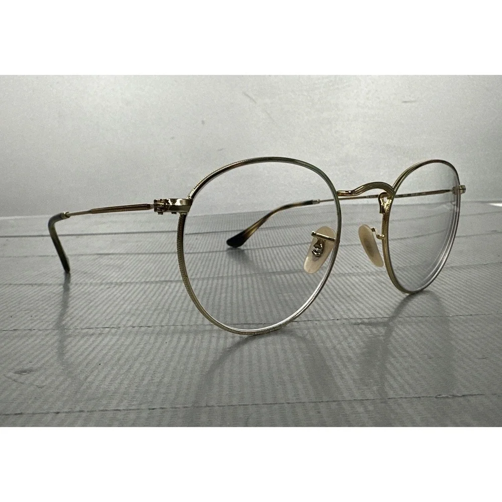 Ray Ban RB 3447V 2500 Round Gold Eyeglasses Optical Frame 50-21-145
